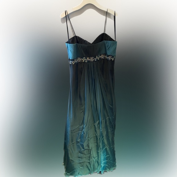 Shahani Couture ombré chiffon evening gown size 18 - Picture 2 of 15